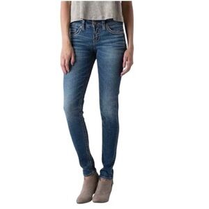 Silver Jeans Co. Women's Suki Mid Rise Skinny Bootcut Jeans W27 L 31